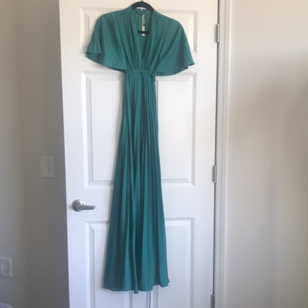 Vintage 70s dress emerald green XS tall perfect for St Patrick’s Day